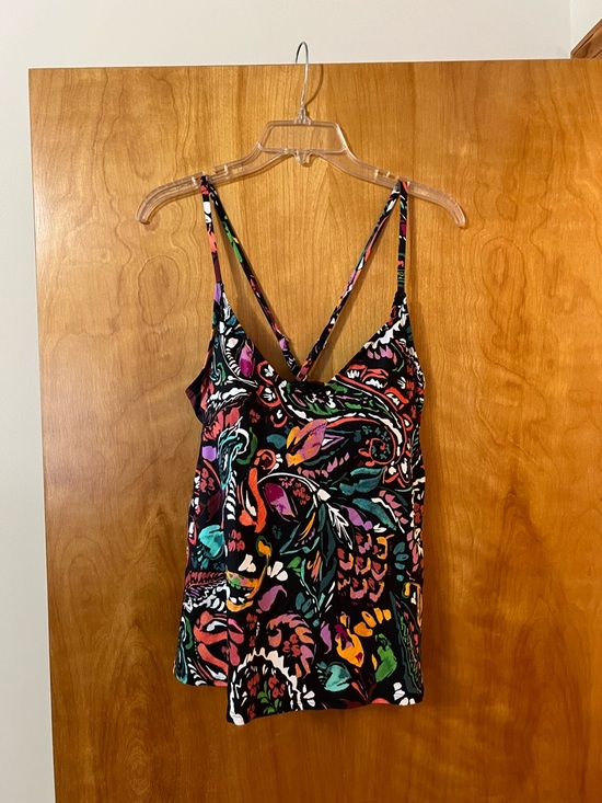 Anne Cole Other - Anne Cole Swim Tankini Top Floral Abstract Art Tropical Colorful NWT Large